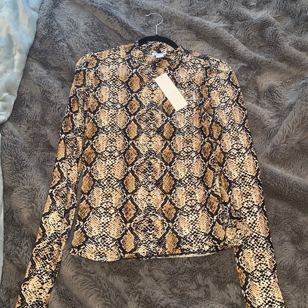Snake Skin Long Sleeve Top